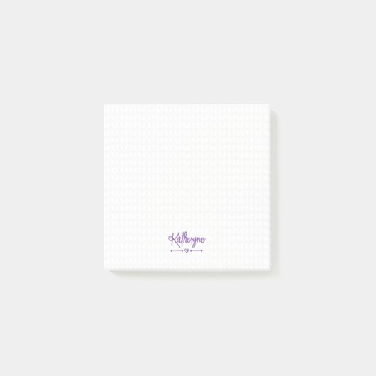 Notes post-it de Knit personnalisé pourpre (Devant)