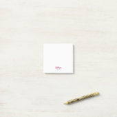 Notes post-it de Knit personnalisé rose chaud (Sur un bureau)