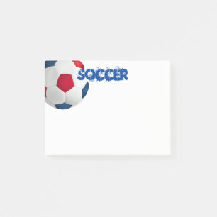 Notes post-it de la balle de football