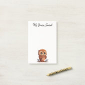 Notes post-it de la chouette (Sur un bureau)