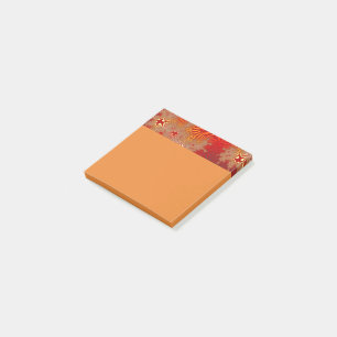 Notes post-it de la croix rouge orange personnalis