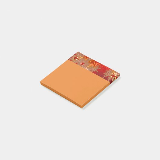 Notes post-it de la croix rouge orange personnalis (Incliné)
