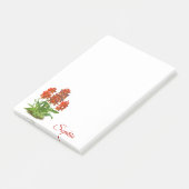 Notes post-it de la fleur orange rouge orchidée (Incliné)