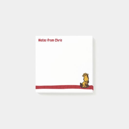 Notes post-it de la girafe sauvage (Devant)