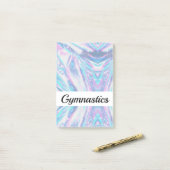 Notes post-it de la gymnastique (Sur un bureau)