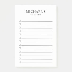 Notes post-it de la liste des actions en noir et b