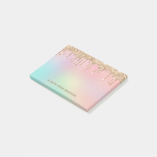 Notes post-it de la Parties scintillant de séchage (Incliné)