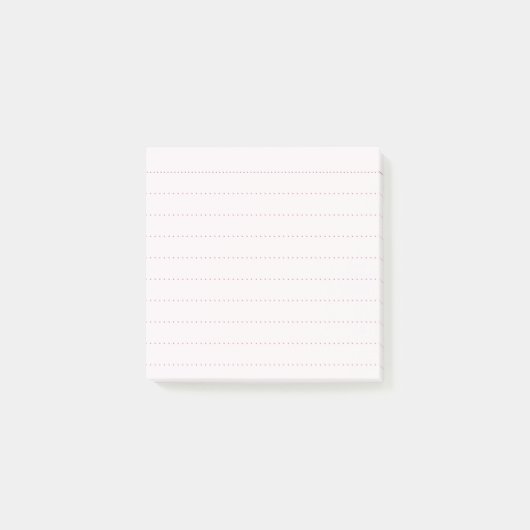 Notes post-it de la règle de point rose clair (Devant)