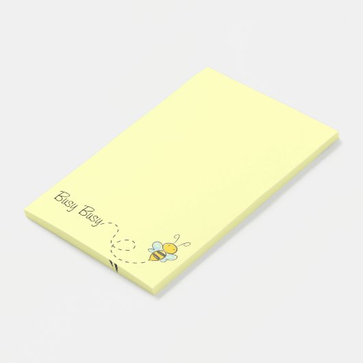 Notes post-it® de l'abeille occupée 4 x 6 (Incliné)