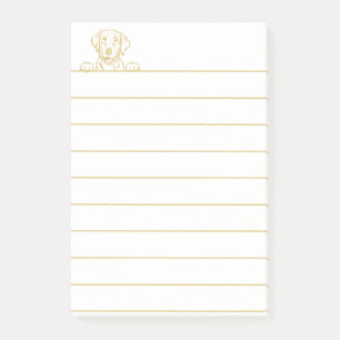 Notes post-it de laboratoire jaune de 4 po x 6 po