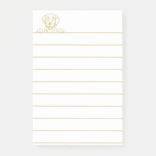 Notes post-it de laboratoire jaune de 4 po x 6 po (Devant)