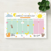 Notes Post-it® de l'agenda hebdomadaire (Bureau)