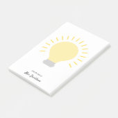Notes post-it de l'ampoule de l'enseignant (Incliné)