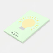 Notes post-it de l'ampoule de l'enseignant (Incliné)