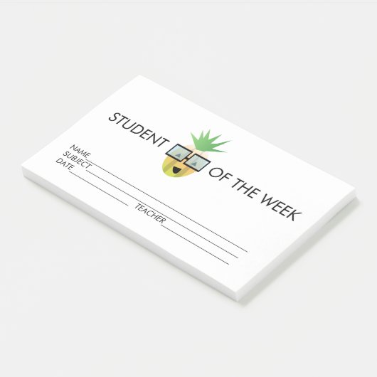 Notes post-it de l'ananas pour l'obtention d'une b (Incliné)