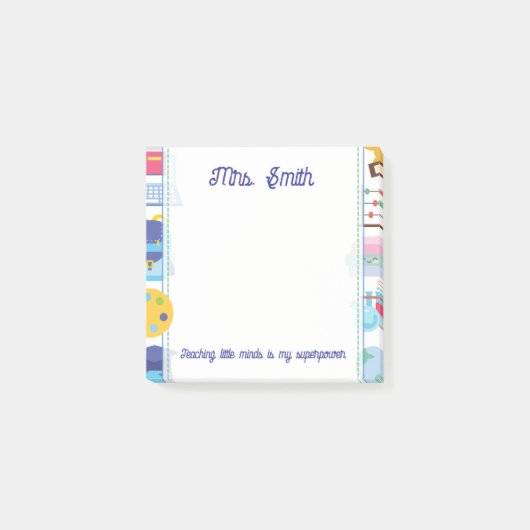 Notes post-it de l'enseignant (Devant)