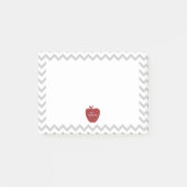 Notes Post-it® de l'enseignant de Chevron gris pom (Devant)