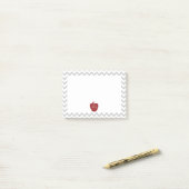 Notes Post-it® de l'enseignant de Chevron gris pom (Sur un bureau)