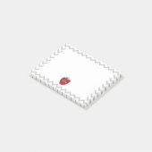 Notes Post-it® de l'enseignant de Chevron gris pom (Incliné)