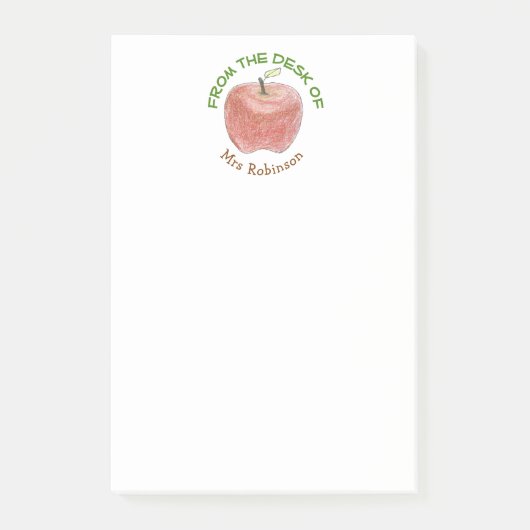 Notes post-it de l'enseignant personnalisé (Devant)