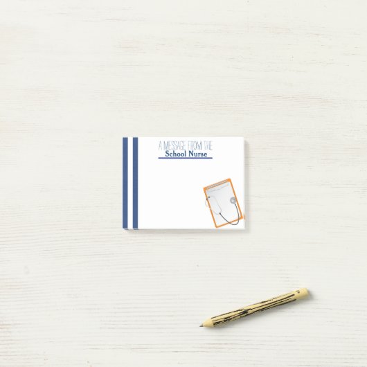 Notes post-it® de l'infirmière scolaire (Sur un bureau)