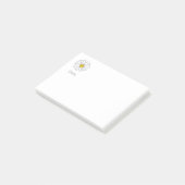Notes post-it de marguerite jaune et blanc (Incliné)
