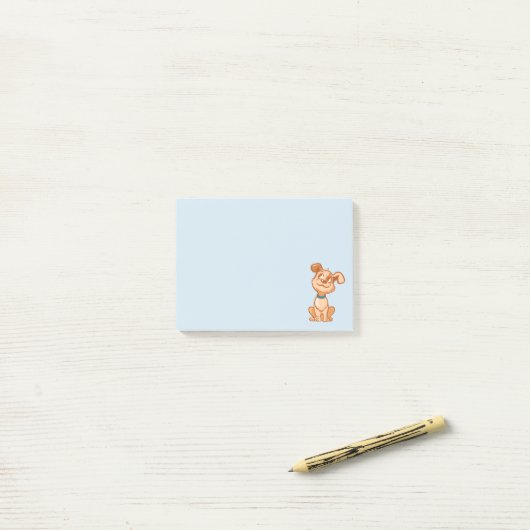 Notes Post-it® de mignon Doggie 4 x 3 (Sur un bureau)