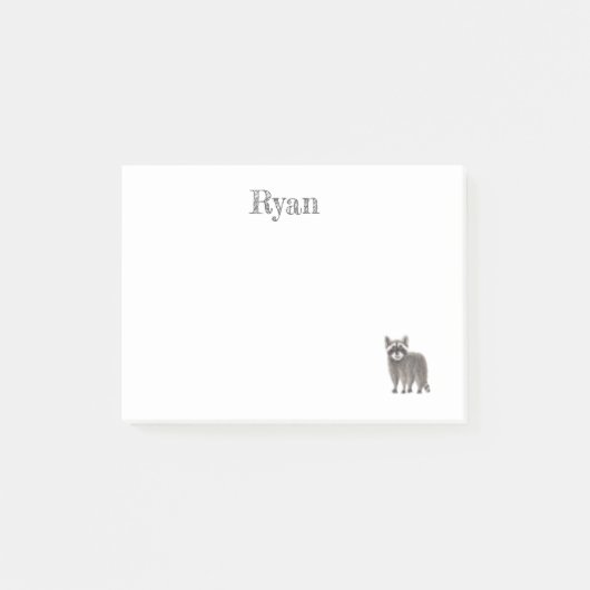 Notes Post-it de mignon Racoon (Devant)