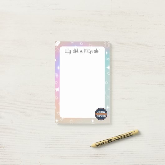 Notes post-it de Mitzvot cosmique (Sur un bureau)