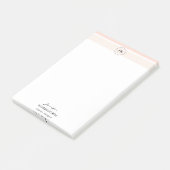 Notes post-it® de Monogram Pastel Professional (Incliné)