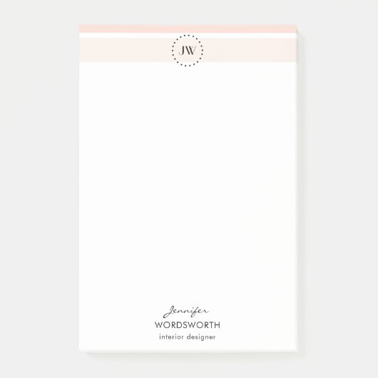 Notes post-it® de Monogram Pastel Professional (Devant)