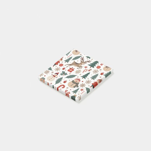 Notes post-it® de Noël. (Incliné)