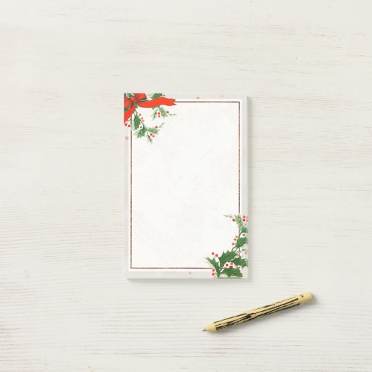 Notes post-it de Noël (Sur un bureau)