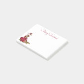 Notes post-it de Noël Poinsettia (Incliné)