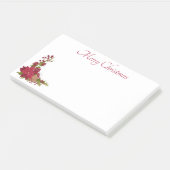 Notes post-it de Noël Poinsettia (Incliné)