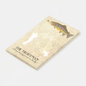 Notes post-it de pêche à la truite Brown (Incliné)