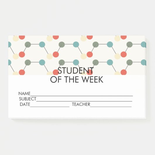 Notes Post-it de Récompense de l'Étudiant en Scien (Devant)