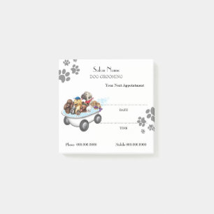 Notes Post-it® de rendez-vous de toilettage de chi