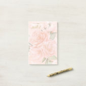 Notes post-it de Roses Soft Blush ID828 (Sur un bureau)
