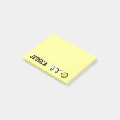Notes Post-it® de softball avec nom personnalisé (Incliné)