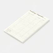 Notes Post-it de suivi des dépenses (Incliné)