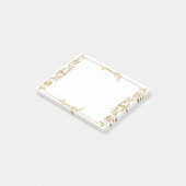 Notes post-it de trame or Ornate (Incliné)