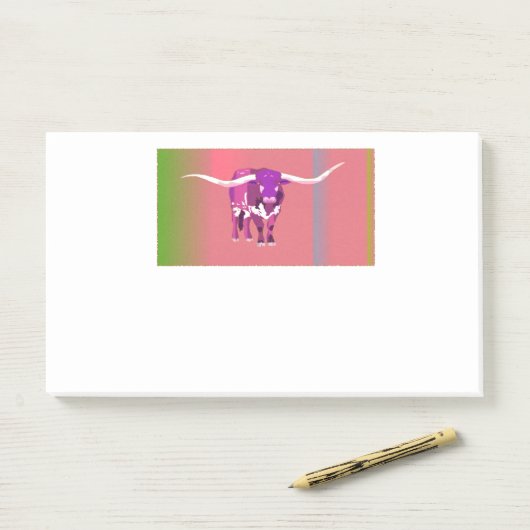 notes post-it de vache funky (Sur un bureau)