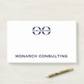 Notes post-it d'entreprise avec logo (Sur un bureau)