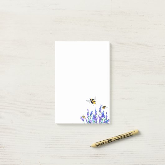 Notes post-it® des abeilles de printemps (Sur un bureau)