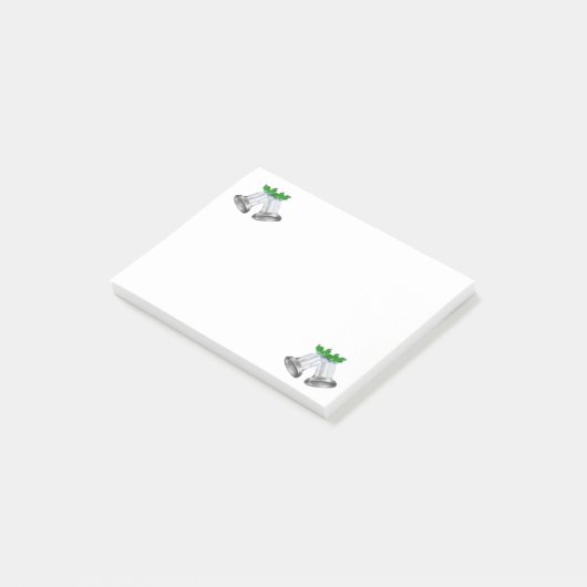 Notes post-it des cloches en argent (Incliné)