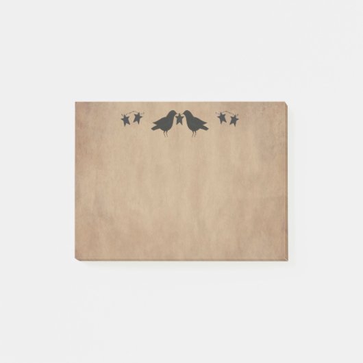 Notes post-it des corbeaux et des étoiles (Devant)