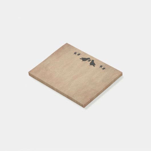 Notes post-it des corbeaux et des étoiles (Incliné)