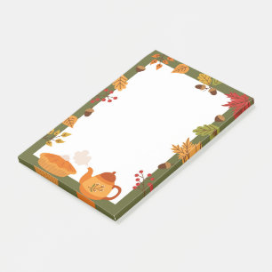 Notes post-it des éléments d'automne