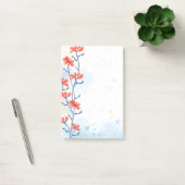 Notes post-it des fleurs d'aquarelle (Bureau)